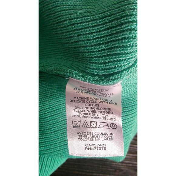 Ann Taylor Factory Sleeveless High Neck Sweater Shirt Green XL - Picture 5 of 5